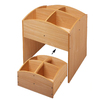 OS - 1 BAC À LIVRES 4 CASES HAUT + 1 BAC À LIVRES 4 CASES BAS A ROULETTES - HÊTRE