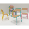 CHAISE 401 TAILLE 3 COLORIS HETRE/BLEU D'ALUMINE