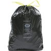 20 SACS PLASTIQUE 50L NOIR LIEN COULISSANT NF