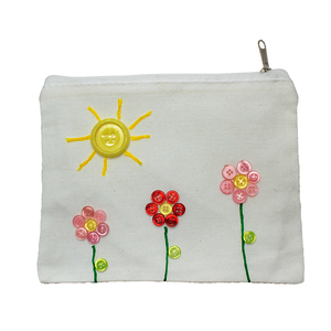 6 TROUSSES MAQUILLAGE 100% COTON ÉCRU