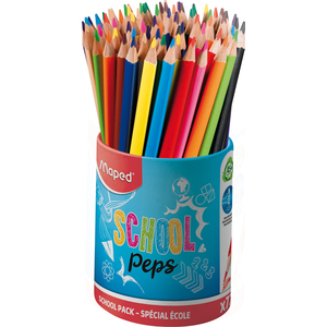 SCHOOLPEP'S POT 72 CRAYONS COULEURS ASSORTIS