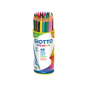 STILNOVO POT 48 CRAYONS COULEURS ASSORTIS