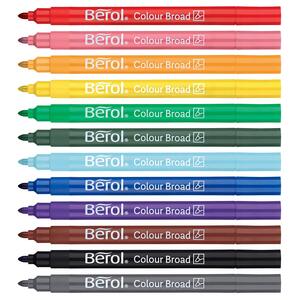 POT DE 42 FEUTRES COLOURBROAD BEROL ASSORTIS