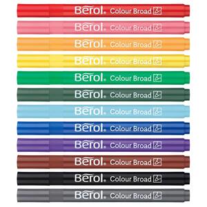 POT DE 42 FEUTRES COLOURBROAD BEROL ASSORTIS