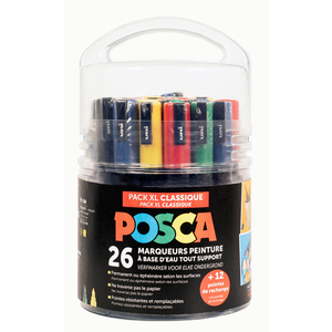 POSCA POT 26 MARQUEURS COLORIS CLASSIQUES