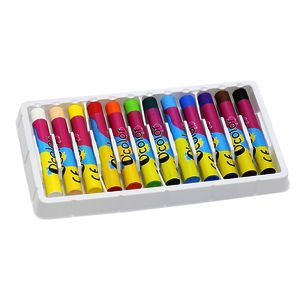 12 PASTELS À L'HUILE 10MMX7CM COLORIS ASSORTIS