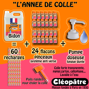 CLÉOPATRE COLLE TRANSPARENTE SCHOOLPACK 1 AN DE COLLAGE POUR LA CLASSE