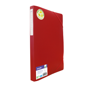 ECO-GREEN BOÎTE DE CLASSEMENT PP RECYCLÉ DOS 25 COLORIS ROUGE