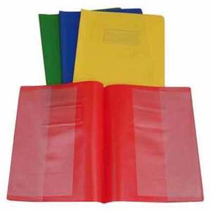 PROTÈGE-CAHIER PLASTIQUE 17X22 2 RABATS ROUGE 22/00È