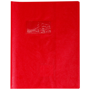 PROTÈGE-CAHIER PLASTIQUE 17X22 OPAQUE ROUGE