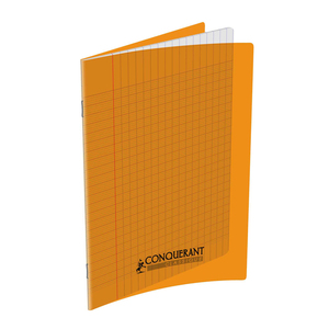 CAHIER PP ORANGE 17X22 60P SÉYÈS 90G PIQURE