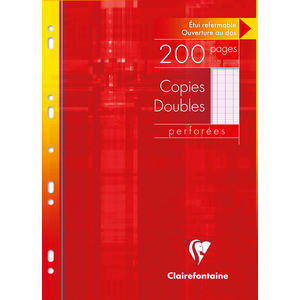 CLAIREFONTAINE COPIES DOUBLES PERFORÉES 21X29,7 200P SÉYÈS