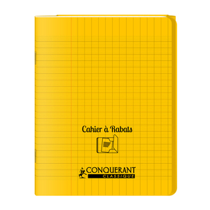 CAHIER À RABAT JAUNE 17X22 48P SÉYÈS