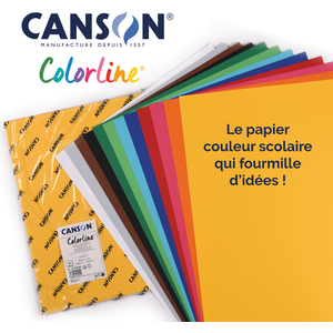 COLORLINE 25F PAPIER DESSINS COLORIS ASSORTIS 50X65CM 150G