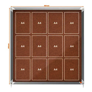 1 VITRINE PREMIUM PLUS INTERIEUR LIEGE 12 FEUILLES A4