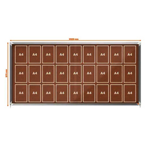 1 VITRINE PREMIUM PLUS INTERIEUR LIEGE 27 FEUILLES A4