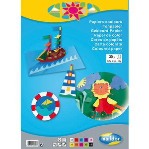 BLOC PAPIER COULEURS 30F A3 120G