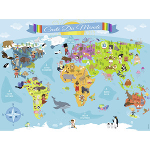 PUZZLE NATHAN - CARTE DU MONDE