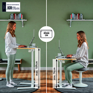 1 BUREAU ASSIS DEBOUT PLIABLE