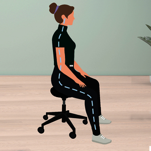 1 TABOURET A ROULETTES ASSIS DEBOUT