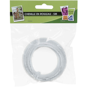 CHENILLE 8MM ÉCHEVEAU 5M Blanc