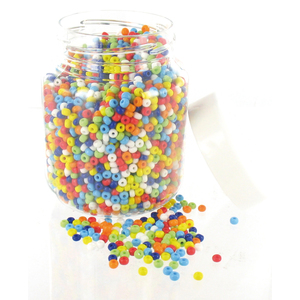 500G PERLES ROCAILLES 5MM OPAQUES ASSORTIES