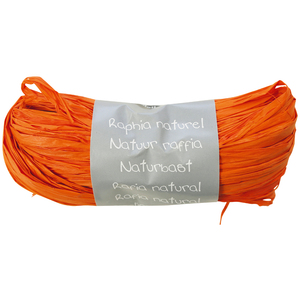 RAPHIA VÉGÉTAL PELOTE 50G ORANGE CORAIL