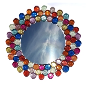 MOSAÏQUES VERRE RONDES PAILLETÉES POT DE 500G