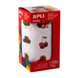 ROULEAU DE 360 GOMMETTES RONDES 33MM ARBRES