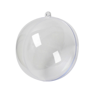 LOT 10 BOULES PLASTIQUES CRISTAL 10CM