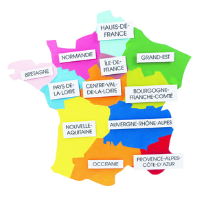 2 CARTES DE FRANCE À DÉCORER CARTON