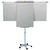 1 CHEVALET MOBILE ACIER LAQUE NANO CLEAN AVEC BRAS ESCAMOTABLE