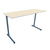 TABLE S2 2 PERSONNES 50*1300 T4 BLEU D'ALUMINE - PLATEAU SERINGA - CHANT ABS BLANC